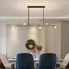 Pendellampor nordiska ledpendnatljus kreativa matsal glas design tak ljus hoem levande lampa kök fixturer