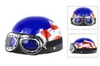 Casques De Cyclisme Vente Chaude Femmes Homme Vintage Moto Moto Vespa Casques Ouverts Scooter Demi Casques Visière Lunettes Nouveau T221107