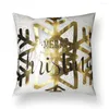 Pillow Christmas Gold Stamping House Printed Cover Linen Chair Sofa Bed Car Room Home Dec Wholesale MF147