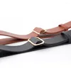 Cinturones Fashion PU Cuero de mujeres Cinturón ancho de metal cuadrado de metal cuadrado para Lady Girdle SE125
