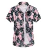 Mäns avslappnade skjortor 2022 Floral Beach Summer Short Sleeve Hawaiian för män plus storlek snabb torr tee skjorta kläder camis