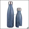 Water Bottles 500Ml Cola Shaped Water Bottle Vacuum Insated Travel Stainless Steel Coke Outdoor Drop Delivery Home Garden Kitchen Di Dhfj6