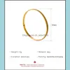 Bangle Bangle Fashion Frosted Armband Bangles Gold Color Armband Korean Metal For Women Jewelry Pseiras Femme CF1Bangle Drop Deliv DHCR9