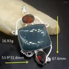 Pendant Necklaces Gemstonefactory Jewelry Big Promotion Single Unique 925 Silver Red Garnet Topaz Green Ghost Quartz Women Lady Necklace