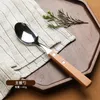 Dinnerware Sets WSHYUFEI Nordic Style Steak Knife Fork And Spoon Set Of Four Stainless Steel Imitation Wood Grain Western Tableware