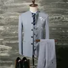 Męskie garnitury Blazers Płaszcz Kamizelki Modna moda w stylu retro w stylu ślubnym stojak na obroź
