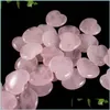 Encantos 20 Mm Forma De Corazón Sin Agujero Perlas Sueltas Piedras De Cuarzo Rosa Encantos Curación Reiki Cristal Cabina Para Hacer Bricolaje Manualidades Decorar Joya Dhapz