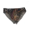 Sous-pants Bugle Pouche Thongs Men Sexy Print Briefs Mesh sous-vêtements G-string Short respirant Bikini Paleties A50