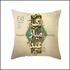 Pillow Case muzułmańską poduszkę Ramadan Eid Mubarak Poduszka Er Księżycowa gwiazda meczetowy druk kwadratowy poduszka 18 cali 40 wzorów upuszcza deli9047254