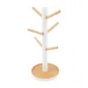 Crochets Ornements Pratique Suspendu Affichage Stockage Tasse En Bois Cuisine Maison Tasse Rack Avec 6 Durable Arbre Forme Séchoir Stand