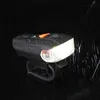 Lampade frontali 400LM 2LED Faro anteriore 5 modalità Torcia USB Lanterna per bici Bicicletta Sensore intelligente Avviso Spotlamp Torcia anteriore per auto elettrica