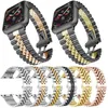 Bougdes intelligentes Bracelet ￠ liaison perle Bracelet Bracelet Bandle de montre en acier inoxydable Bandle de bandouli￨re Fold Fold pour Apple Watch Series 2 3 4 5 6 7 8 SE Ultra Iwatch 41 45 mm