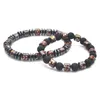 Casual Irregular Hematite Lava Stone Strand Bracelet Men Fashion 8mm Natural Tiger Eye Beads Couples Bracelets for Women Friends Jewelry