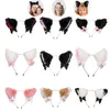10 Stück Katzenohren Stirnband Cosplay Mädchen Plüsch Pelz Neko Ohren Cosplay Kostüm Party Stirnbänder für Frauen Mädchen Kinder