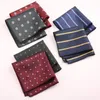 Laço laços 3pcs/lote listrado listrado hankerchief luxuaria homens bolso square masculino lenço de peito hankies acessórios presentes para