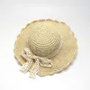 Breite Krempe Hüte Stroh Damen Sommer Große Krempe Sonne Südkoreanische Version Der Hohlen Spitze Gürtel Hut Outdoor Reisen