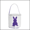 Other Festive Party Supplies Easter Bunny Baskets Diy Burlap Rabbit Ears Bags Put Eggs Storage Jute Linen Basket Drop Delivery Hom Dhjtr