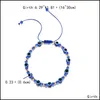 Bracelets de charme Turc Evil Blue Eye Perles Bracelet À La Main Tressé Corde Chaîne Colorf Couple Bracelets En Cristal Drop Livraison Jewelr Dhfdi