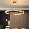 Kolye lambaları Lüks Lüks Sanat Spiral Kristal Led Avizesi Postmodern Oturma Odası Minimalist Yemek Odası Asma Armatürler