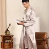 Pigiama da uomo Pigiama Set Accappatoio Pantaloni Accappatoio Pantaloncini Abito Seta Per Uomo Kimono Casa Morbido Moda Accogliente a maniche lunghe