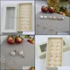 Stud Stud 7Pairs Allmatch White And Mixd Color Pearl Earrings Set Button Freshwater Women Drop Delivery Jewelry Dh4Ty