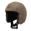 Caschi da ciclismo Casco moto aperto in pelle Caschi vintage per moto Moto Biker Cruiser Touring Scooter T221107