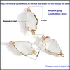 Charms Trendy Druzy Agate Pendant Charm Natural Gemstone Irregar MTI Color med guld pläterad för DIY -smycken som gör armband droppe del dh1bz