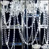 Chande Dhvjf Party-Dekoration, 30 m/99 ft/Rolle, Party-Dekoration, 14 mm, Acryl, achteckige Perlen, klare Kristall-Girlandenstränge für Hochzeitsdekoration