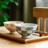 Bowls Sakura Couple Bowl Ceramic Vaisselle Household Japanese Eating Small Single Rice Porcelain For Kitchen Tableware