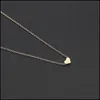 Pendant Necklaces New Classic Clavicle Chain Necklace Small Love Heart Pendant For Women Girl Gold Sier Choker Party Wedding Jewelry Dh5Rh