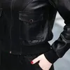 Women's Leather Faux THEME 21 Women Fashion Pu Jacket Zipper Motorcycle Coat Short Biker Soft Bomber Female 221111