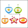 Egg Tools Sile Fried Egg Mold Breakfast Pancake Frying Tools With Stainless Steel Handle Kitchen Restaurant Cooking Drop Delivery Ho Dhtr9