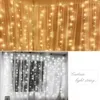 Strings 2022 Year 3x3M Icicle Curtain LED Light String 2.5M/3.5M Festoon Garland Home Outdoor Bedroom Christmas Decor Fairy Lights