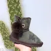 Barnskor barn klassiska australien stövlar småbarn mini hårboll snö boot varm sneaker pojkar flickor designer tränare baby barn ungdom uggi spädbarn vintersko