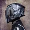 Fahrradhelme Neue Motorradhelme Double Len Venom Cap Cat Vollhelm Casco Moto Scorpion Helm Cafe Racer Helm Capacete de Moto 702 T221107