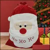 Décorations de Noël Santa Veet Présent Sac Noël Nouvel An Enfants Cadeau Bonbons Stockage Dstring Sacs Drop Livraison Maison Jardin Festif Pa Dh9Jn