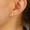 Kolczyki stadnorskie 2022 Kobiety Multi przekłucie minimalne delikatne kolczyki klasyczne CZ Cross Studs for Girl