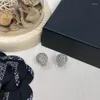 Stud Küpe 2022 Marka Moda Lüks Takı Tam Kristal Büyük Boncuklar Shinny Tasarım Güzel Partisi Düğün 12mm Boyut Kalite Güzel