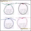 Cuentas 4 Océano Piedra Natural Cuentas Transparentes Pulsera Con Cuentas Mujeres Cuerda Amistad Boho Playa Joyería Hecho A Mano Deseo Regalos Gota Del Dhx6D