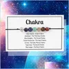 Beaded Handmade 7 Chakra Beaded Bracelet Strands Mens Womens Colorf Mixed Stone Healing Mala Bead Bracelets Drop Delivery Jewelry Dhtiz