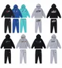 Designer Mens Trapstar Full Tracksuits Rainbow Handduk Broderi Decoding Hooded Sportkläder Män och kvinnor passar blixtlås Byxor 55C8#