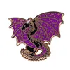 브로치 PF1215 Wyvern Purple Dragon Collection 에나멜 옷깃 핀 배지 핀 의류 배낭 장식 장식 보석 액세서리 선물 선물