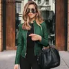 Women's Leather Faux Allukasa Fashion Women Pu s Long Sleeves Coats Lady Casual Fall Winter Zipper Cardigan Streetwear Elegant s Jacket 221111