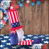 Andere feestelijke feestartikelen Patriotische Gnome Plush American President Election Decoration Tomte 4e van JY Gift Handmade Dwarf Doll Dhupc