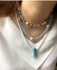 Choker boho dames zaden kralen etnische stijl meerlagige imitatie parelparel snaar kralen ketting femme strand casual vakantie sieraden