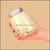 Water Bottles 500Ml Milk Tea Bottle Disposable Pet Plastic Takeaway Juice Beverage Bottles For Shops Drop Delivery Home Garden Kitch Dhbxj