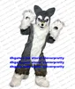 Gray Long Fur Furry Fox Mascot Costume Husky Dog Wolf Fursuit Adult Cartoon Character Open A Business Brand Figure zz7563