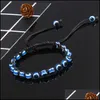 Очарование браслетов модные смоля Bead Bead Evil Blue Eye Bracelet Bracelet Mticolor String Brawed Brasles Bracelets для любовников Регулируйте dhkfj