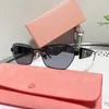 Vintage-Sonnenbrille mit glänzendem Metallrahmen für Damen, sexy MU53WS, Polygon-Brille, Acetat-Schutz, Fahren, sexy, kleine Brillen, Damen-Intervall-Tempel, Gafas de Sol für Frauen