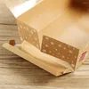 Gift Wrap 9 Pcs Christmas Kraft Paper Boxes Chocolate Candy Biscuit Pastry Packaging For Year Child Party Favors Decor